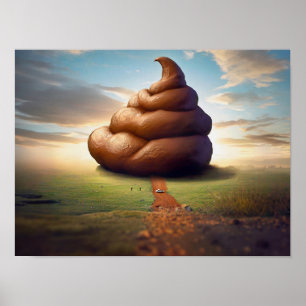 Poop Road Digital Art Poster