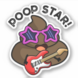 Poop Star Funny Pop Star Pun 