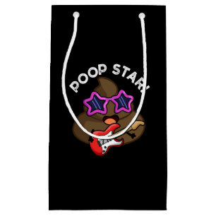 Poop Star Funny Pop Star Pun Dark BG Small Gift Bag