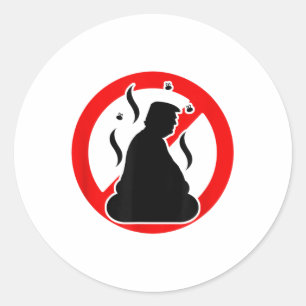 Poop Trump Flush It Now _1 Classic Round Sticker