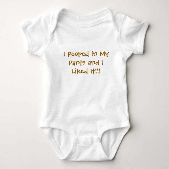Pooped in Pants Baby Bodysuit (Front)