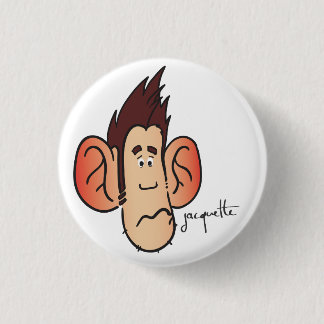 pooped misadventure jacquette 3 cm round badge