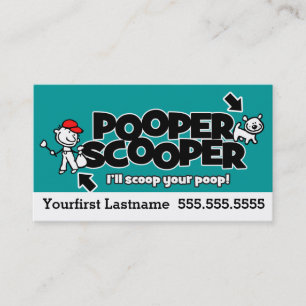 Pooper Scooper.Pet waste removal.Custom text/colou Business Card