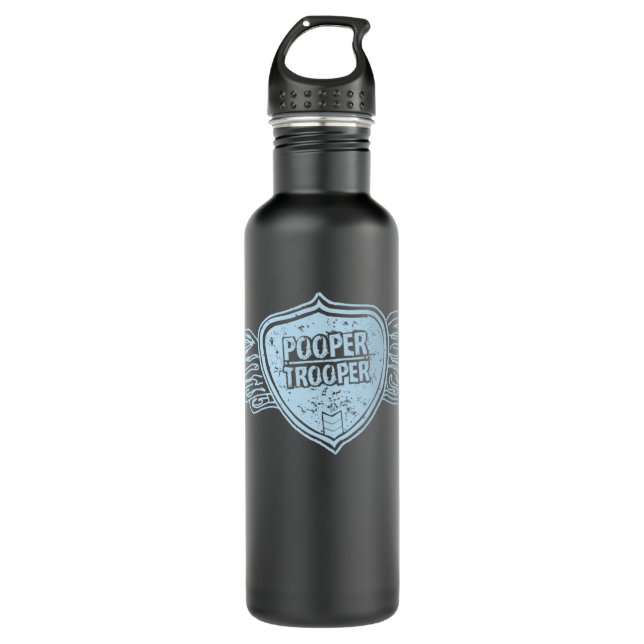 Pooper Trooper Crohn's and Colitis Aluminium 710 Ml Water Bottle (Front)