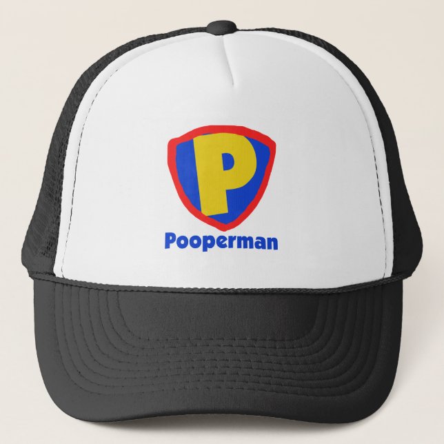 Pooperman Trucker Hat (Front)