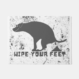 Pooping Dog Wipe your Feet Doormat