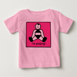 Pooping Girl Baby T-Shirt