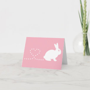 Pooping Heart Rabbit Greetings Card