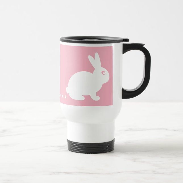 Pooping Heart Rabbit Travel Mug (Right)