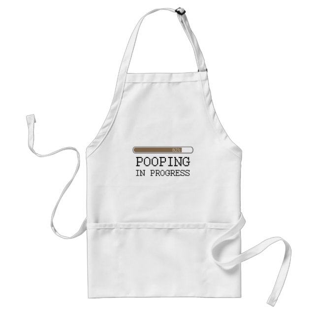 Pooping in progress baby t-shirt standard apron (Front)