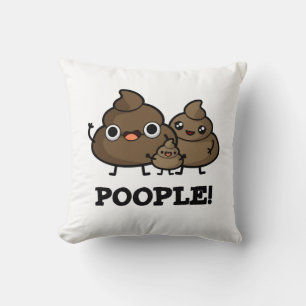 Poople Funny Poop People Pun  Cushion