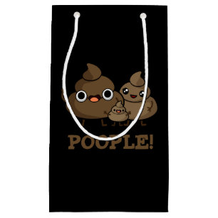 Poople Funny Poop People Pun Dark BG Small Gift Bag