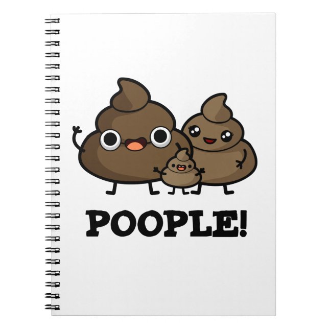 Poople Funny Poop People Pun Notebook (Front)