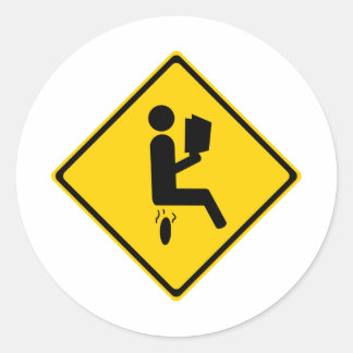 Poopman Classic Round Sticker