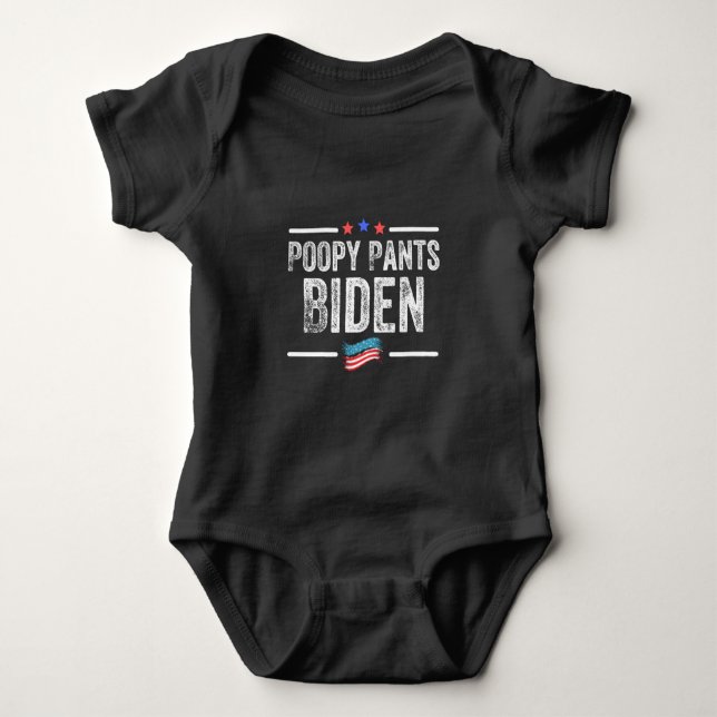 Poopy Pants Biden Baby Bodysuit (Front)