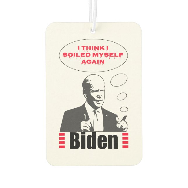 Poopy Pants Biden Car Air Freshener (Back)