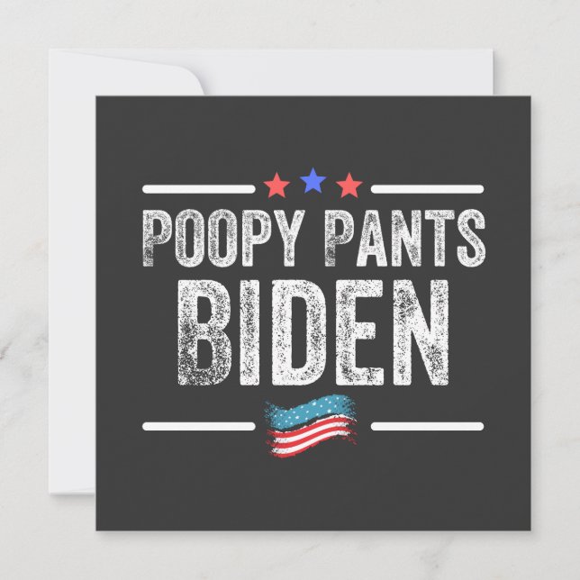 Poopy Pants Biden Invitation (Front)