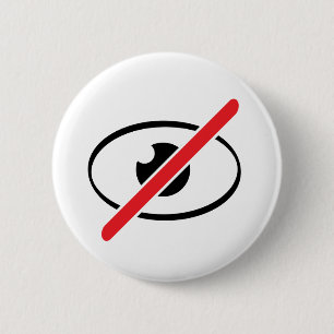 Poor eyesight. Disable eye. slechte ogen, blind. 6 Cm Round Badge