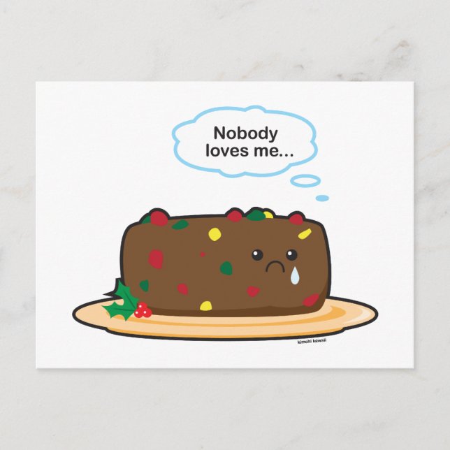 Poor Fruitcake! Postcard (Front)
