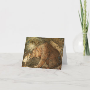 Poor Little Bear by John Bauer Thank You Card