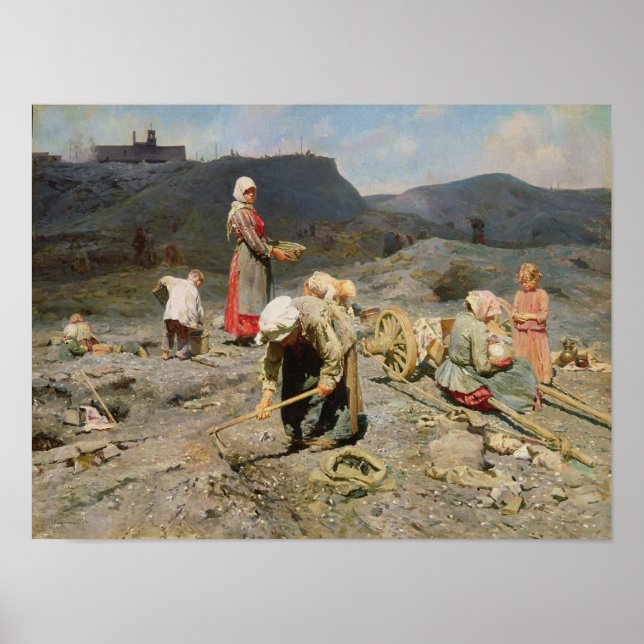 Poor People Gathering Coal Poster (Front)