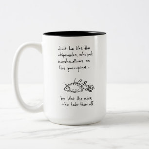 Poor Porcupine Two-Tone Coffee Mug