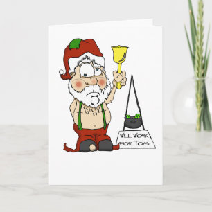 Poor Santa Holiday Card