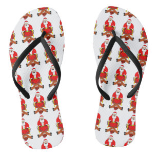 Poor santa reindeer flip flops