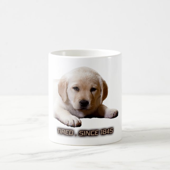 Poor Tired Little Labrador Puppy. Just Like Me! Coffee Mug (Center)