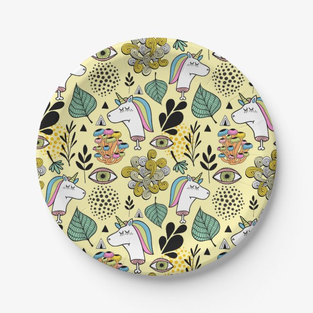 Poor Unicorn Paper Plate (Front)