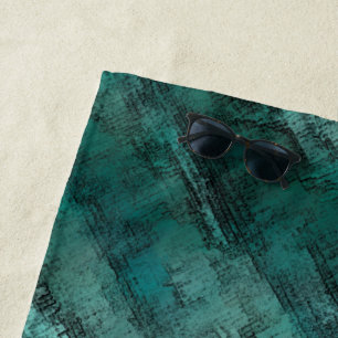 Poorly done cyan masonry beach towel