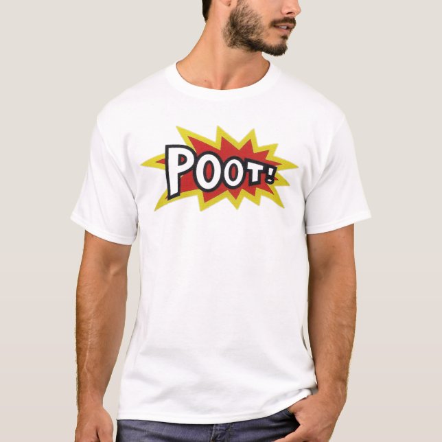 POOT, retro skateboard t shirt design. (Front)