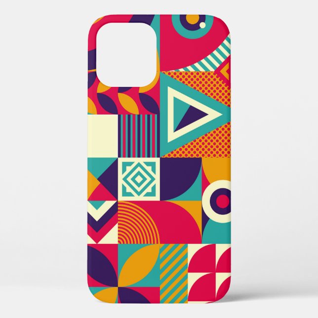 Pop abstract geometric shapes, seamless pattern. Case-Mate iPhone case (Back)