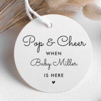Pop And Cheer When Baby Is Here Baby Shower Favour