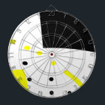 Pop-art92 Dartboard<br><div class="desc">pop-art, design, yellow, black, summer, colours, pois, linee, geometric, fantasy</div>