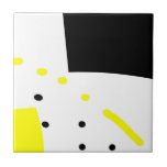 Pop-art92 Tile<br><div class="desc">pop-art, design, yellow, black, summer, colours, pois, linee, geometric, fantasy</div>