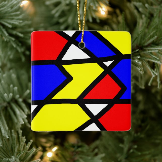 Pop-art96 Ceramic Ornament (Tree)