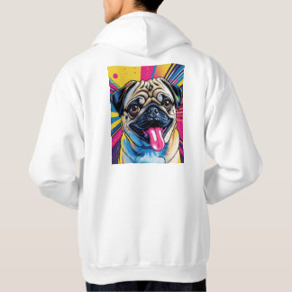 Pop art 01 pug painting hoodie