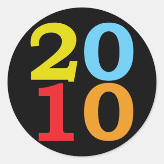 Pop Art 2010 Classic Round Sticker