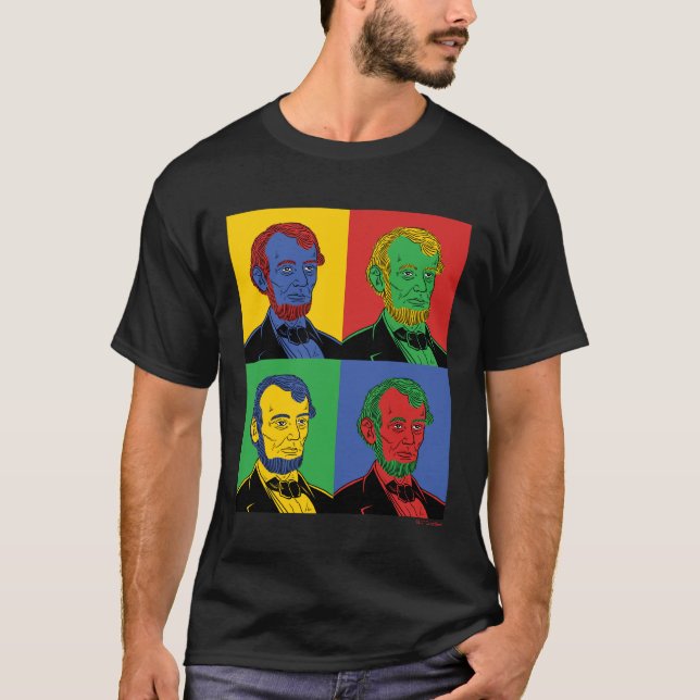 Pop Art Abraham Lincoln T-Shirt (Front)