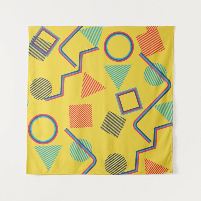Pop Art: Abstract Colourful Seamless. Tapestry (Front)