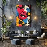 Pop Art Abstract: Lips and Hearts Photo Print<br><div class="desc">This pop art abstract design combines stylized lips and hearts in an explosion of colors and shapes. In a bold and playful style, this work captures the energy of love and creativity. Perfect for contemporary art lovers, this poster adds a vibrant and fun touch to any space. Ideal for decorating...</div>