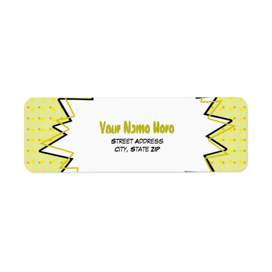 Pop Art Address Label - Yellow