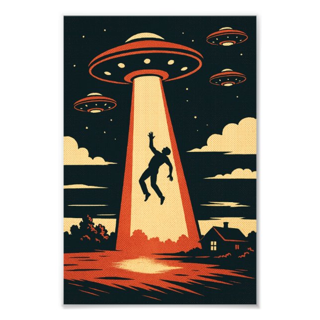 Pop Art Alien Abduction Photo Print (Front)
