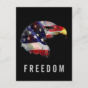 Pop Art American Flag Eagle Freedom Patriot Postcard