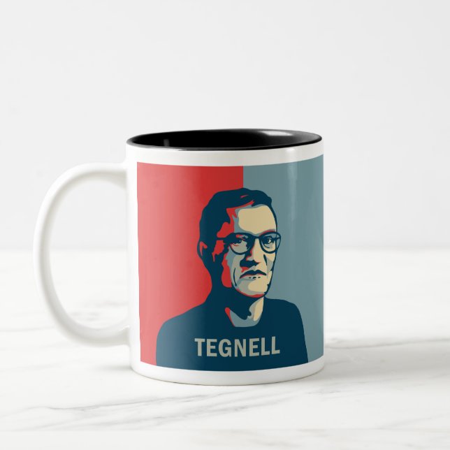 Pop art Anders Tegnell Two-Tone Coffee Mug (Left)