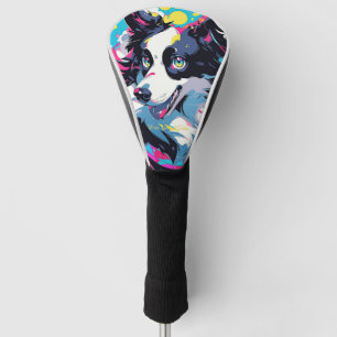 Pop Art Anime Border Collie Dog 004 - Victoria Sas Golf Head Cover