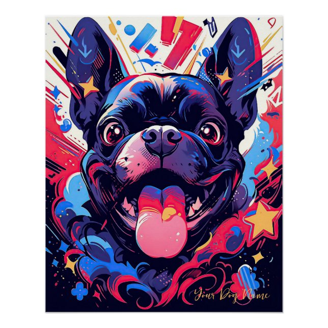 Pop Art Anime French Bulldog 001 - Victoria Sasuke Poster (Front)