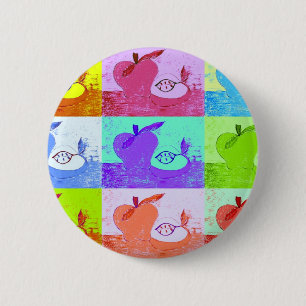 Pop Art Apple 6 Cm Round Badge