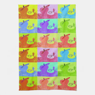 Pop Art Apple Tea Towel